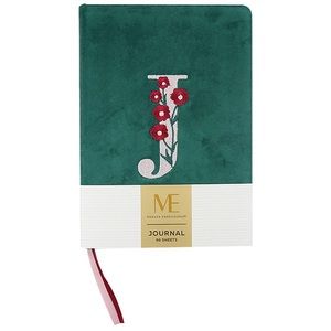 Monogram Personalized Letter J Suede Journal